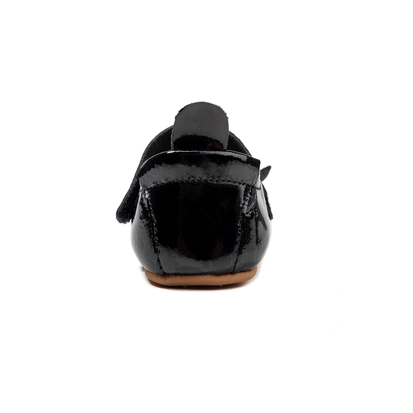 Old Soles 0046R Bow-Chique baby leather shoe in Black Patent with bow detail