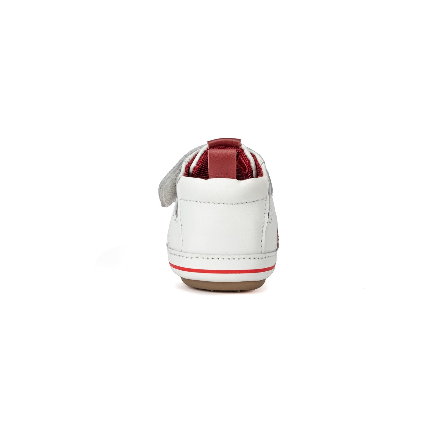 Old Soles 0078RT Meshy baby leather shoe in Snow and Red with mesh detail