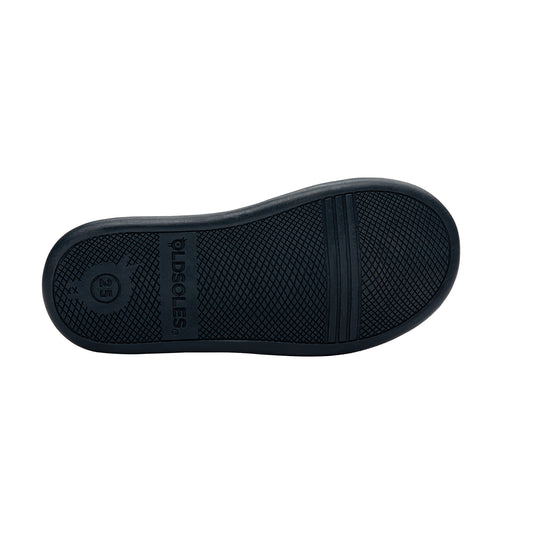 Old Soles 1023 Big O kids leather sneaker in Snow and Blau with sporty detail
