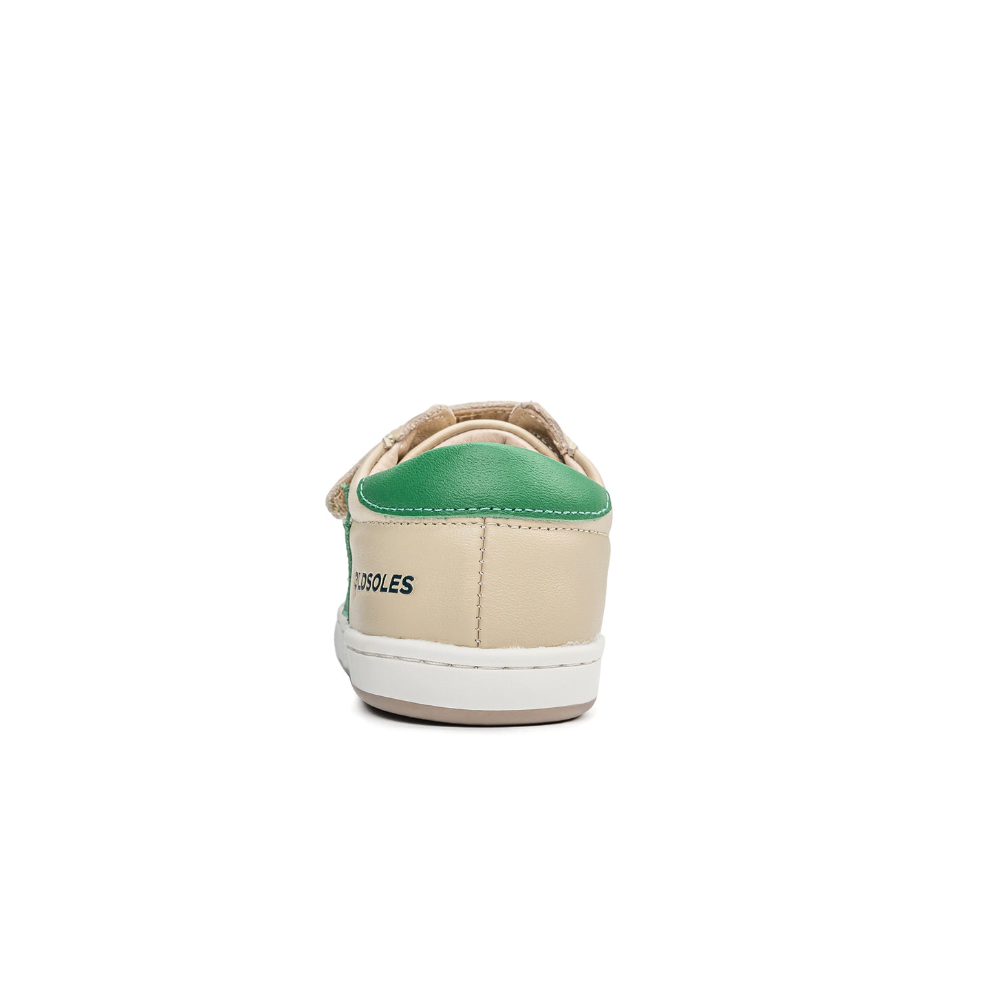 Old Soles 1024 World Kix kids leather sneaker in Sporco and Neon Green with sporty detail