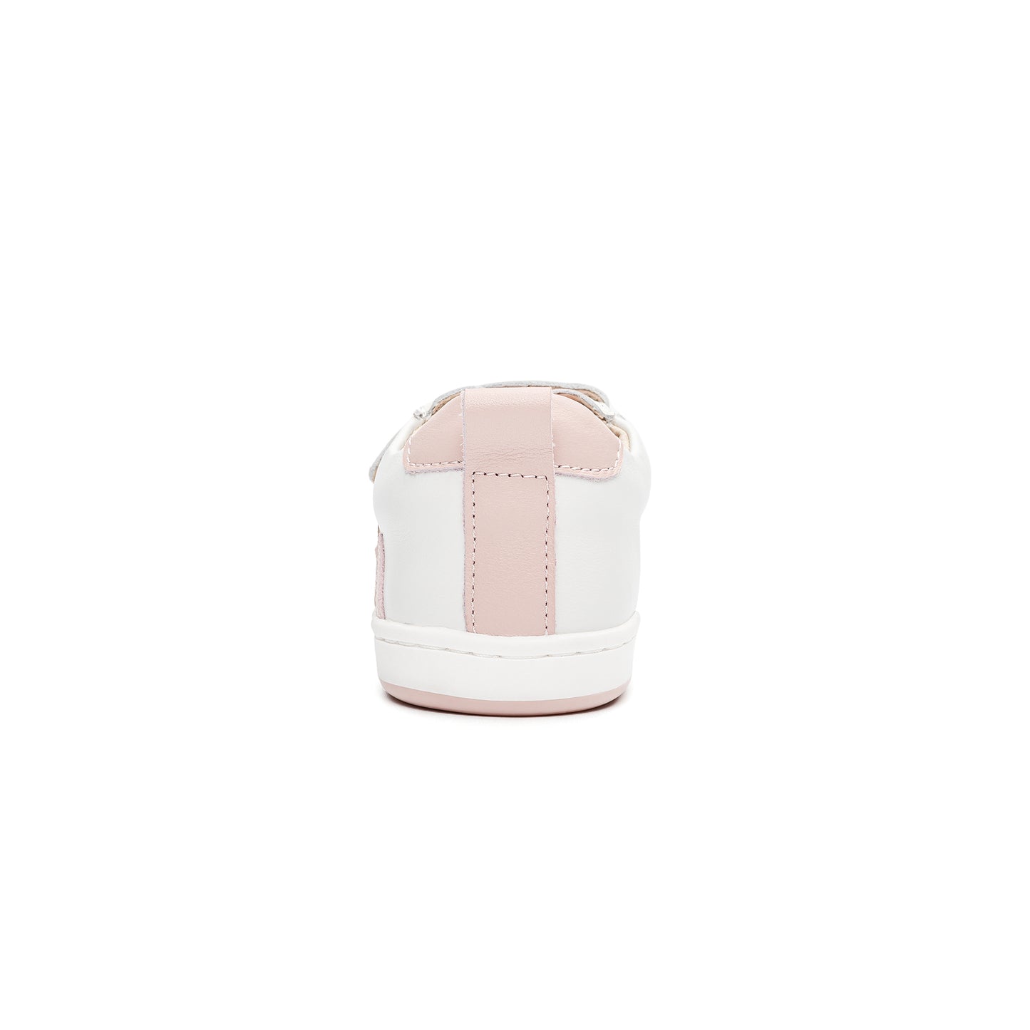 Old Soles 1027 Sparky kids leather sneaker in Snow, Glam Gold, Powder Pink, and White Powder Pink Sole with classic detail