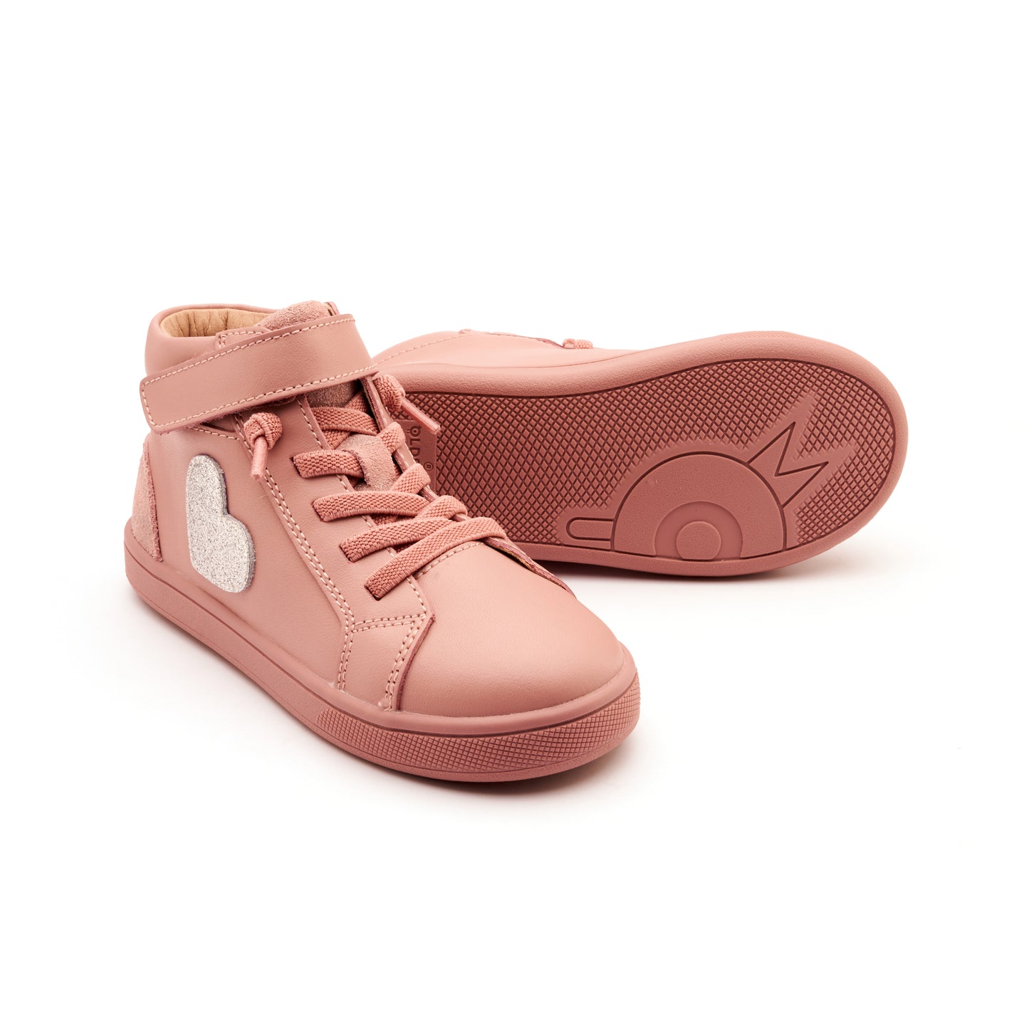 Old Soles 1031 Festive Kix kids leather sneaker in Kiss, Lamina Kiss, and Glam Argent with sporty detail