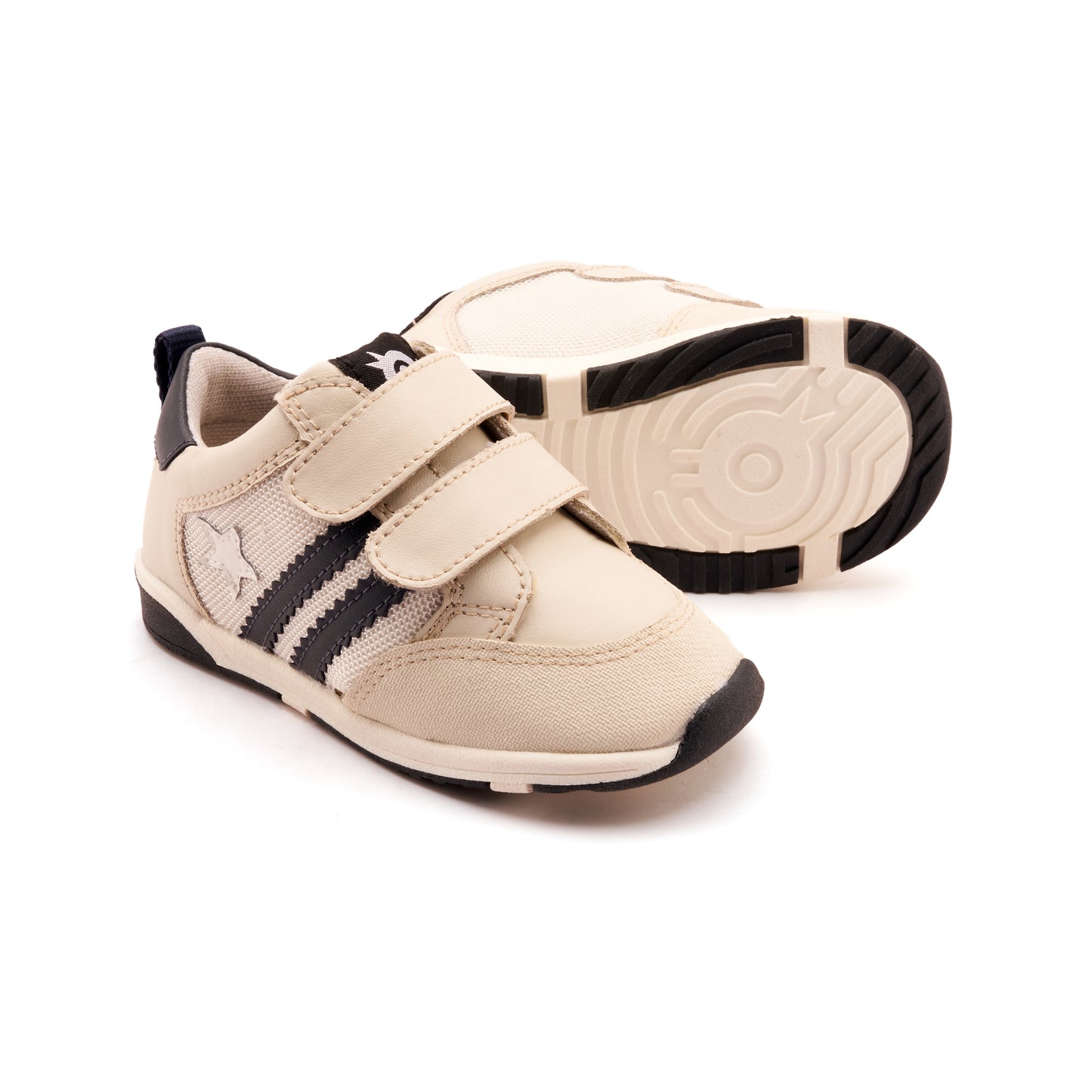 Old Soles 2120 Marvel Squad kids leather sneaker in Sporco and Navy and Snow and Navy with sporty detail
