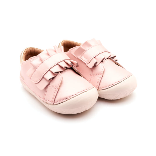 Old Soles 4052 Frilly Pave kids leather shoe in Dalia and Gold with pave detail