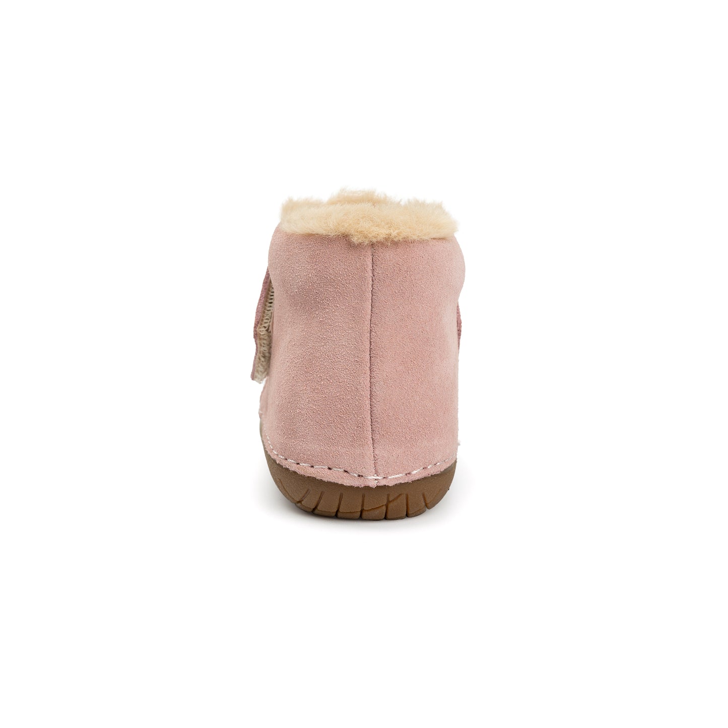 Old Soles 4124 Shloofy Pave kids leather shoe in Pastel Pink Suede with soft sole detail