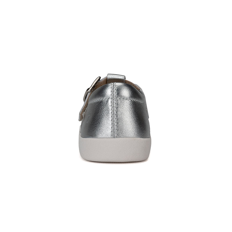 Old Soles 5011 Royal Shoe kids leather shoe in Silver with classic detail
