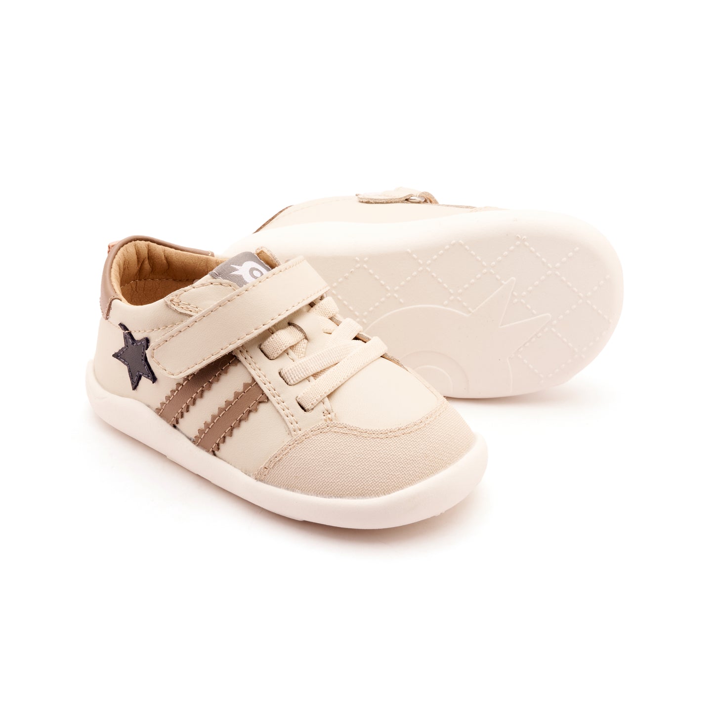 Old Soles 8072 WOS Ground kids leather shoe with rubber sole detail