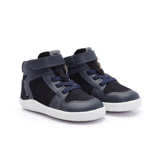 Old Soles 8127 Jump Ground kids leather sneaker in Navy Navy Suede and Indigo