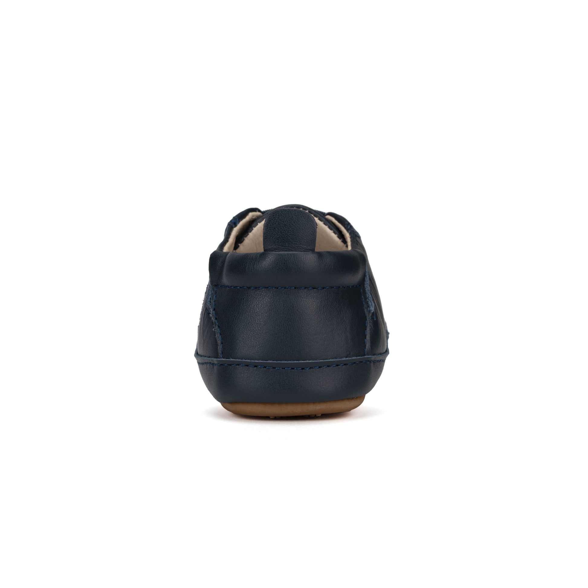 Old Soles 0024R Starey Bambini baby leather shoe in Navy and Silver with star detail