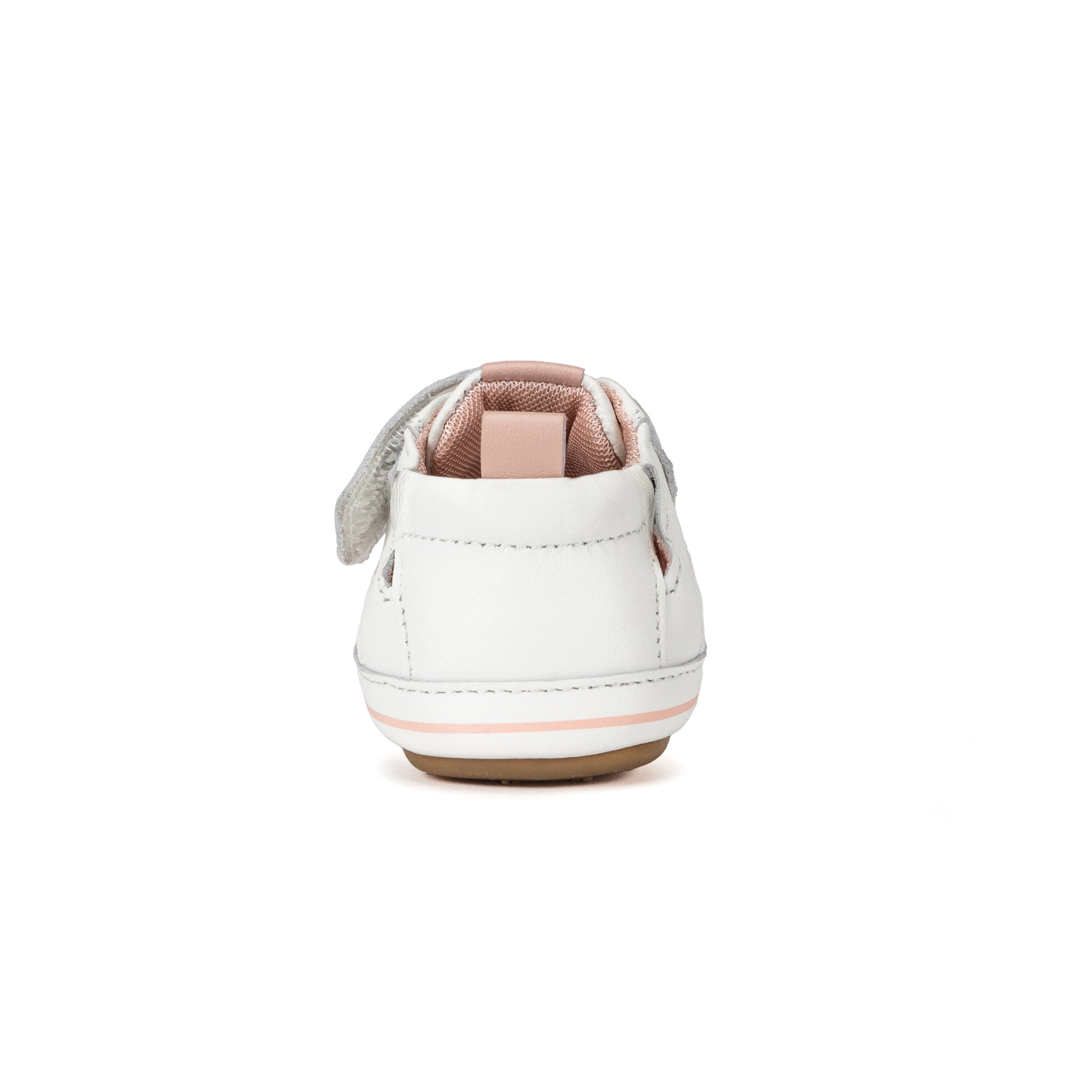 Old Soles 0078RT Meshy baby leather shoe in Snow and Powder Pink with mesh detail