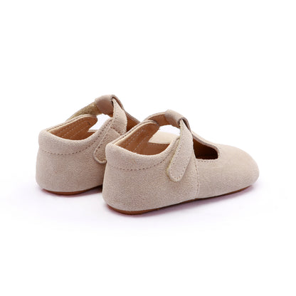Old Soles 0118R Softly Bub baby leather shoe in Sand Suede with classic detail