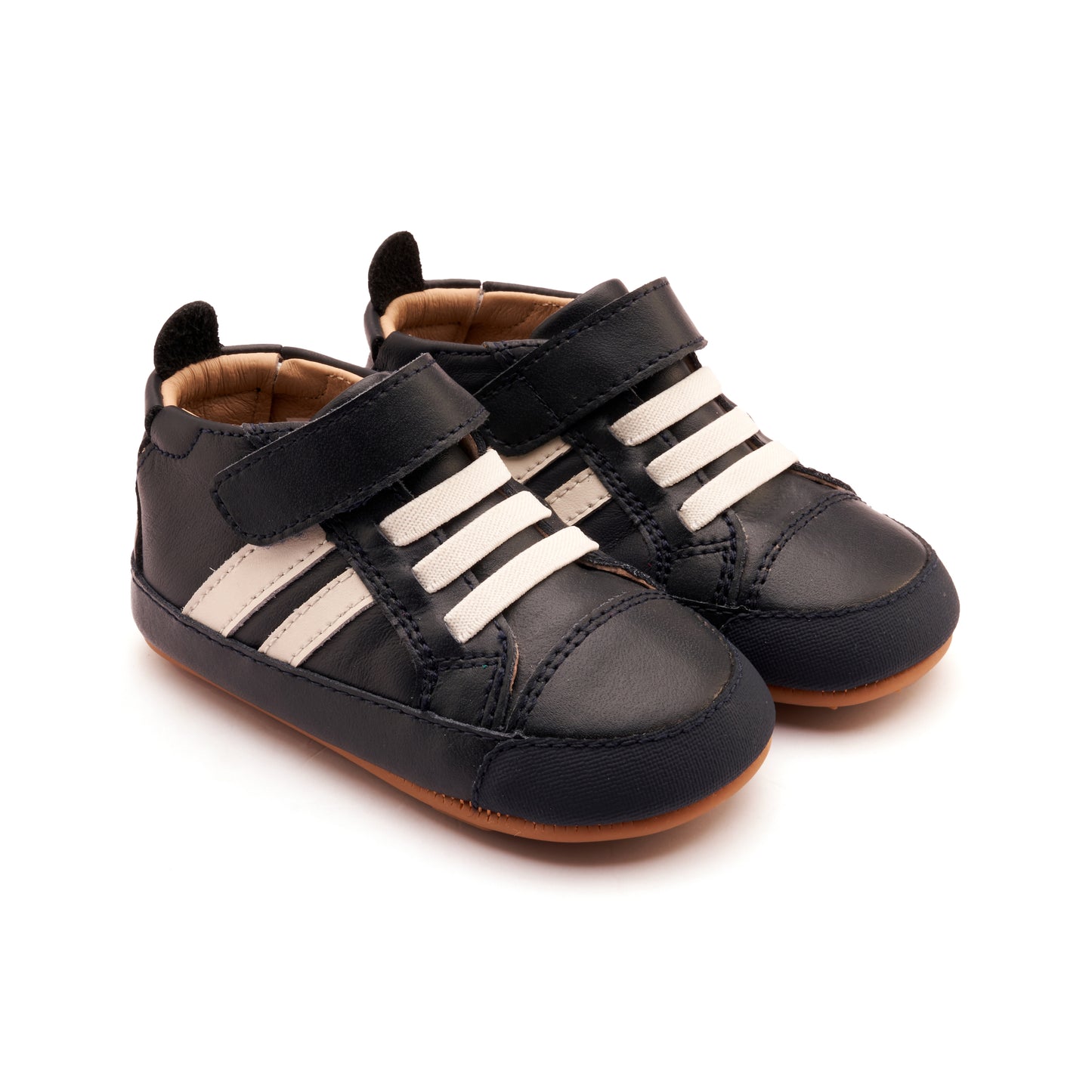 Old Soles 066RT High Roller baby leather shoe in Marino and Sporco with classic detail