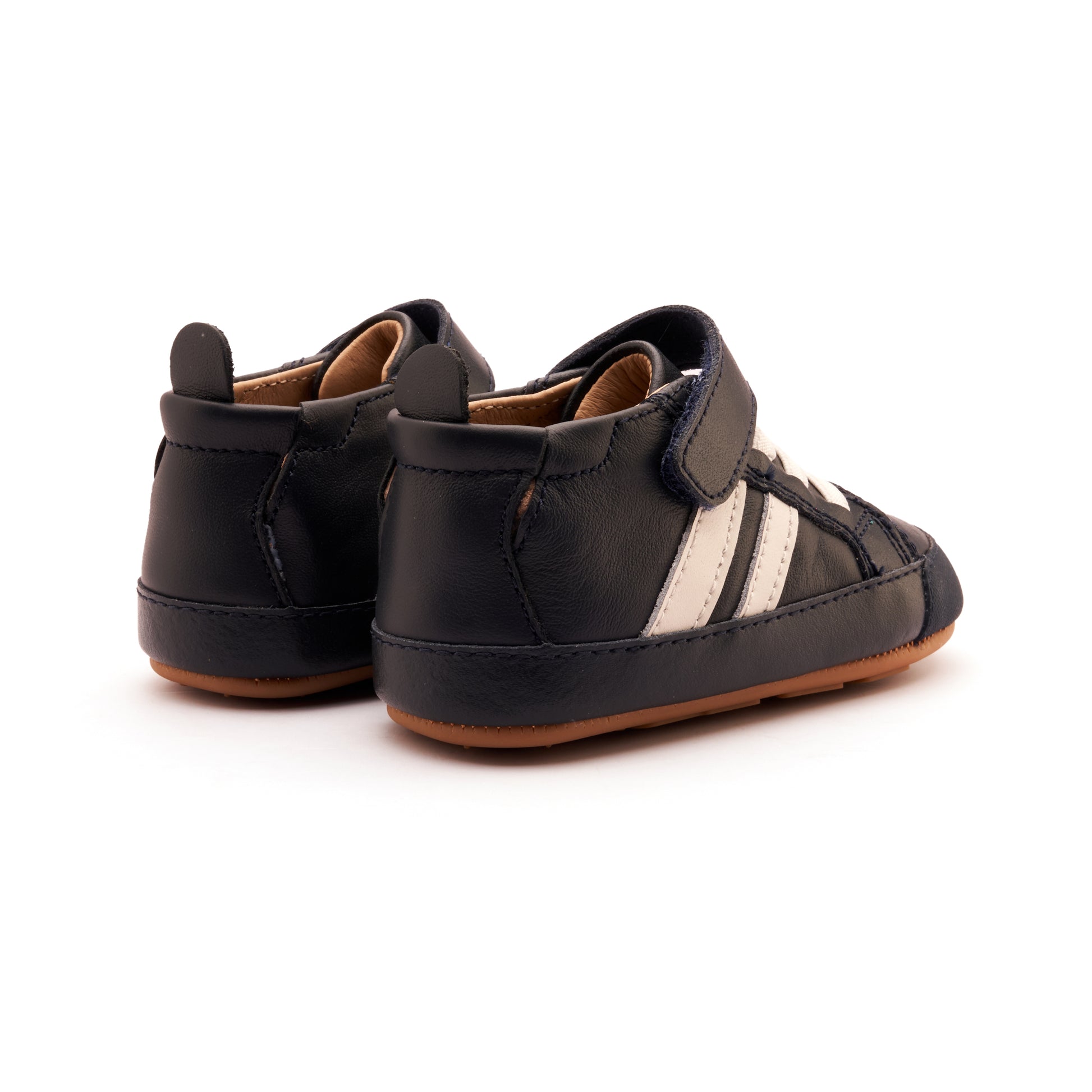 Old Soles 066RT High Roller baby leather shoe in Marino and Sporco with classic detail