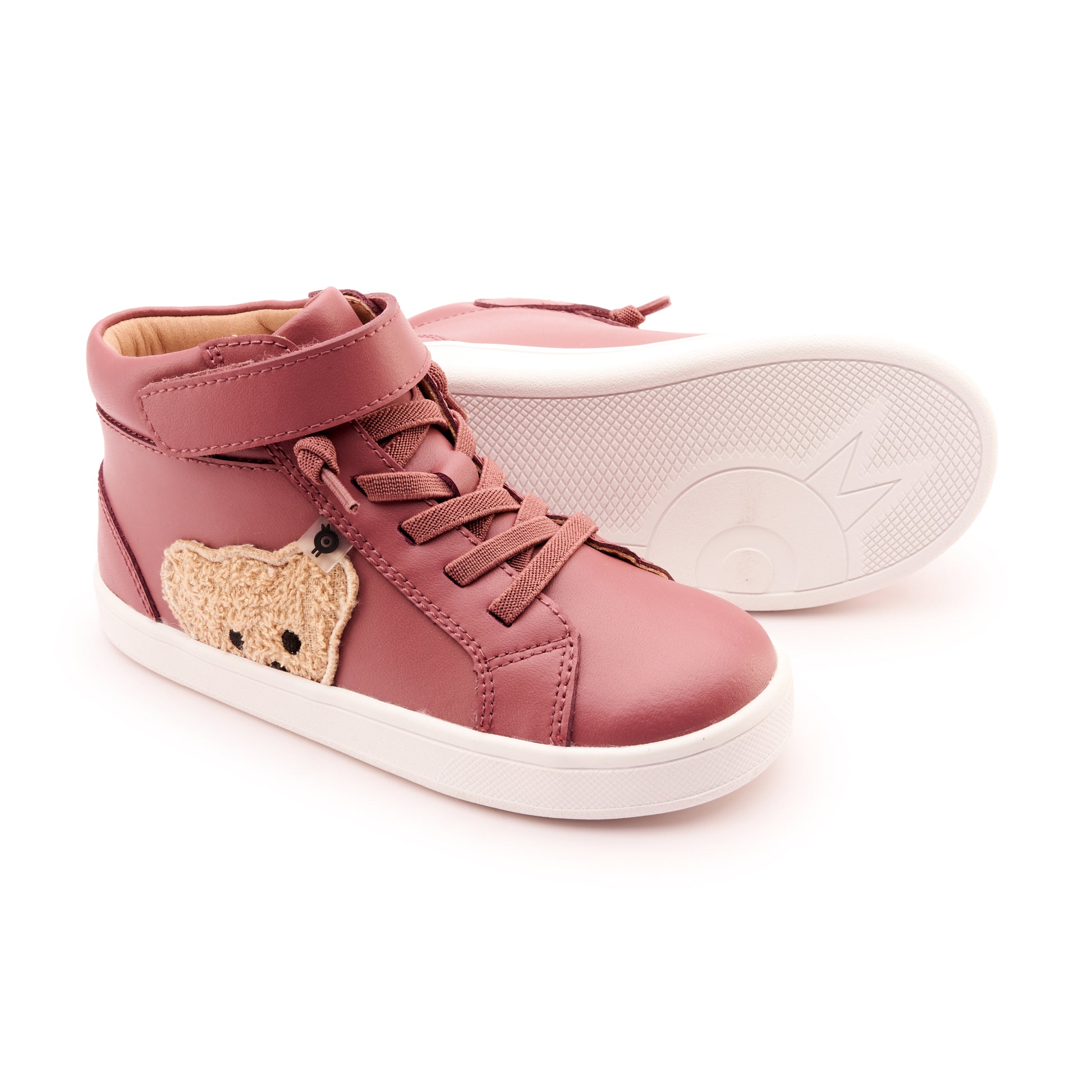 Old Soles 1009 Ted's Sneaks kids leather shoe in Malva and Natural with classic detail