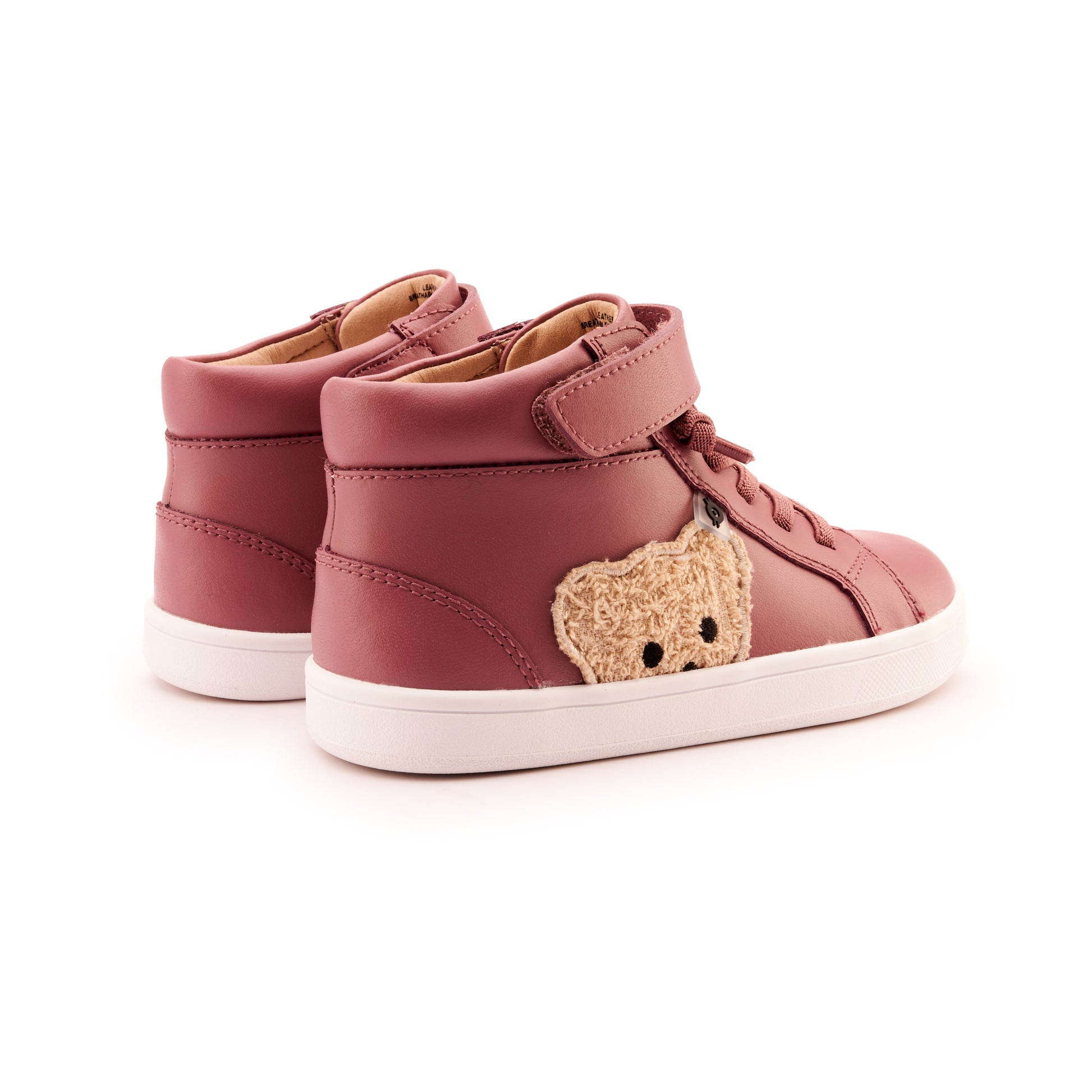 Old Soles 1009 Ted's Sneaks kids leather shoe in Malva and Natural with classic detail