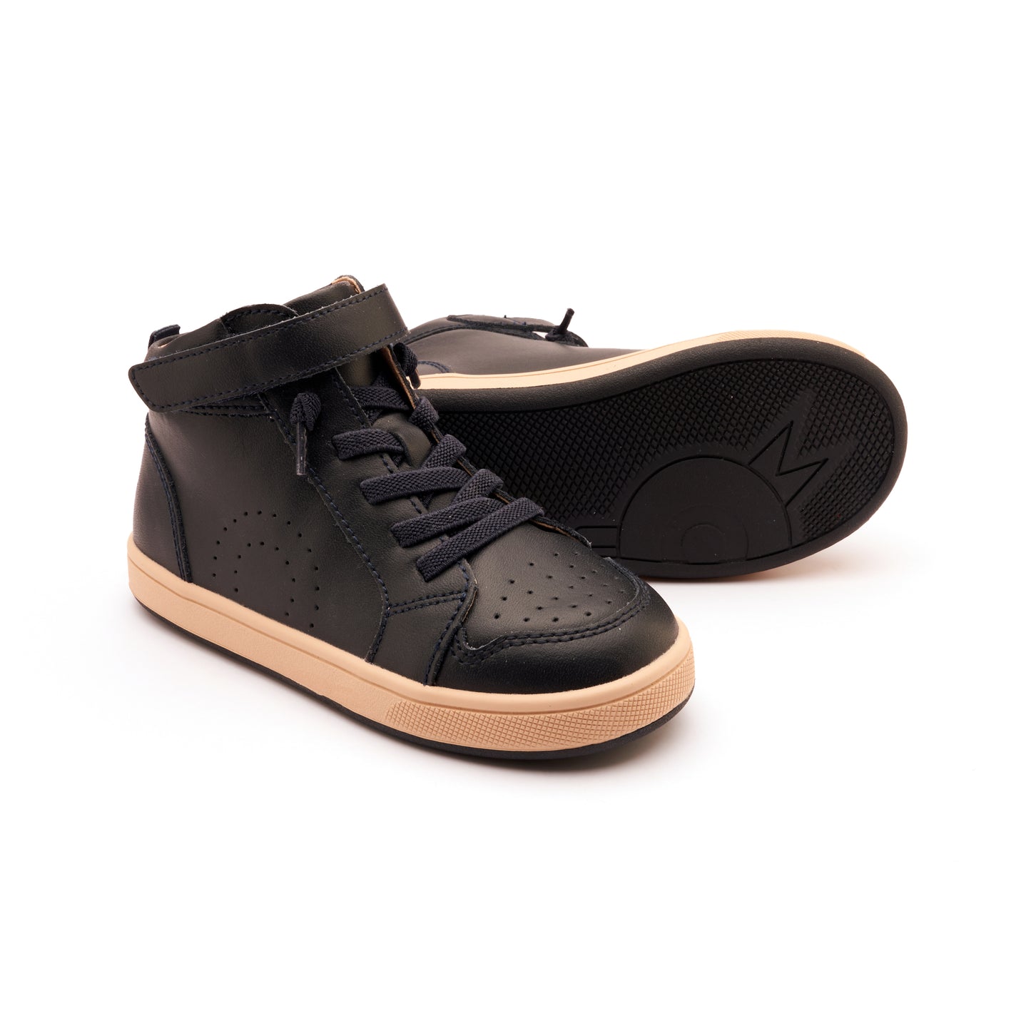 Old Soles 1030 The Skill kids leather shoe in Marino with sporty detail