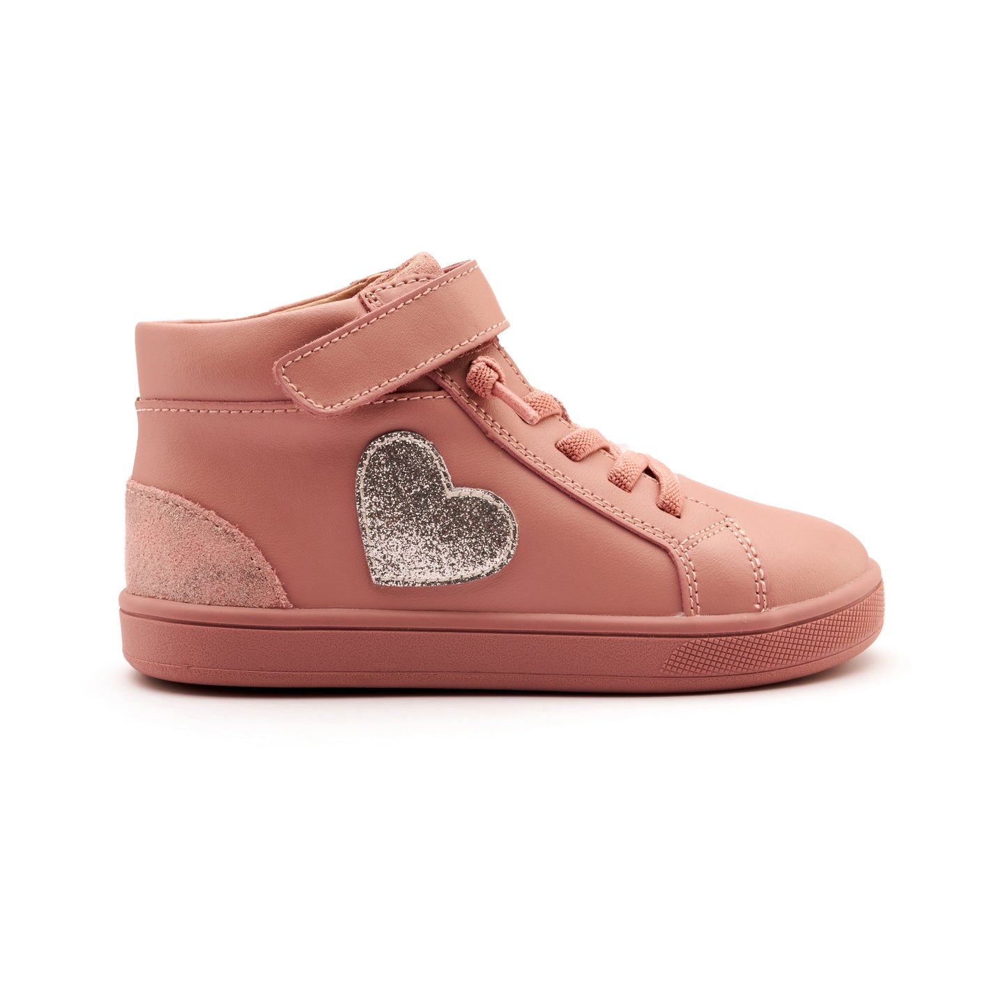 Old Soles 1031 Festive Kix kids leather sneaker in Kiss, Lamina Kiss, and Glam Argent with sporty detail