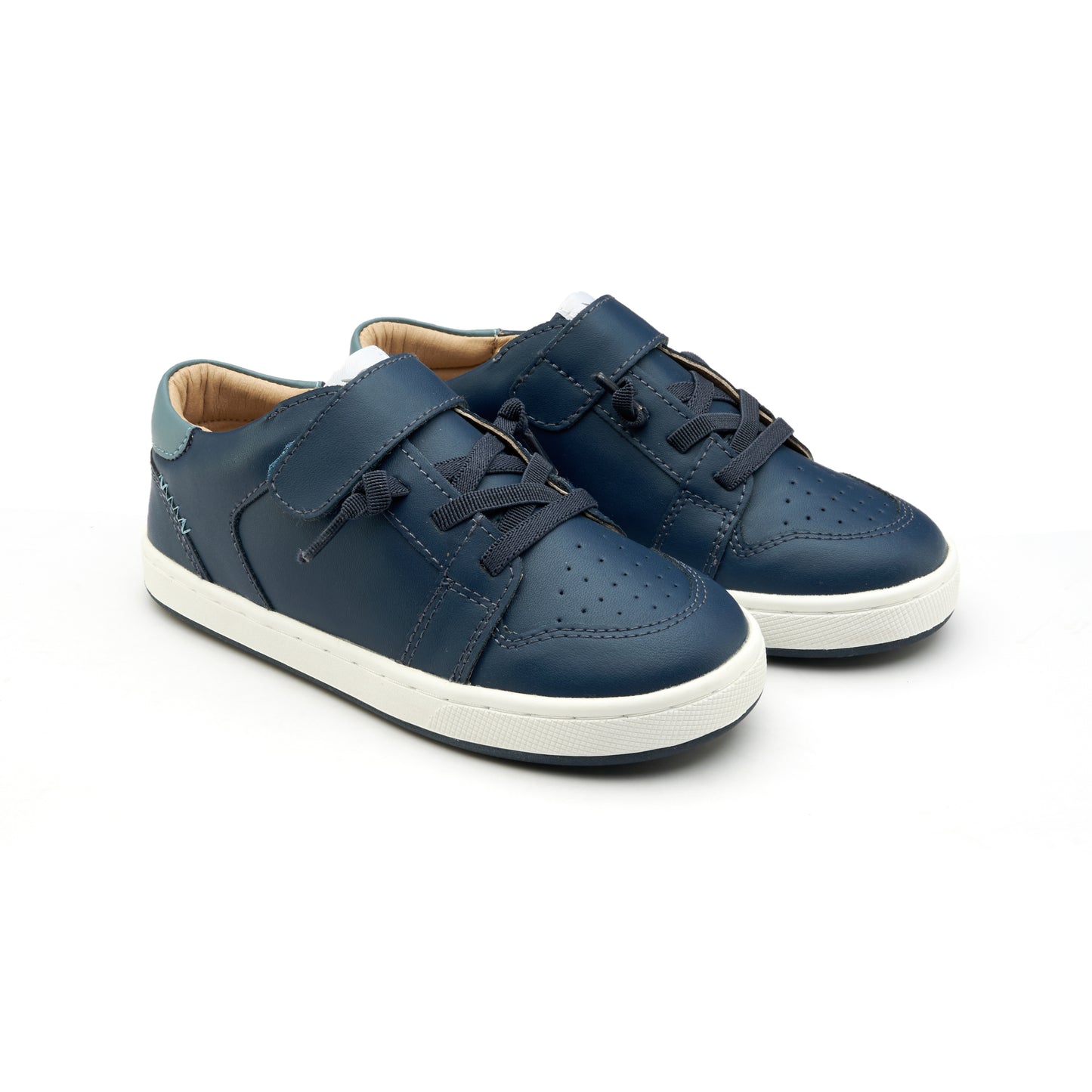 Old Soles 1059 City Trainer kids leather sneaker in Denim and Denim and Indigo with sporty detail