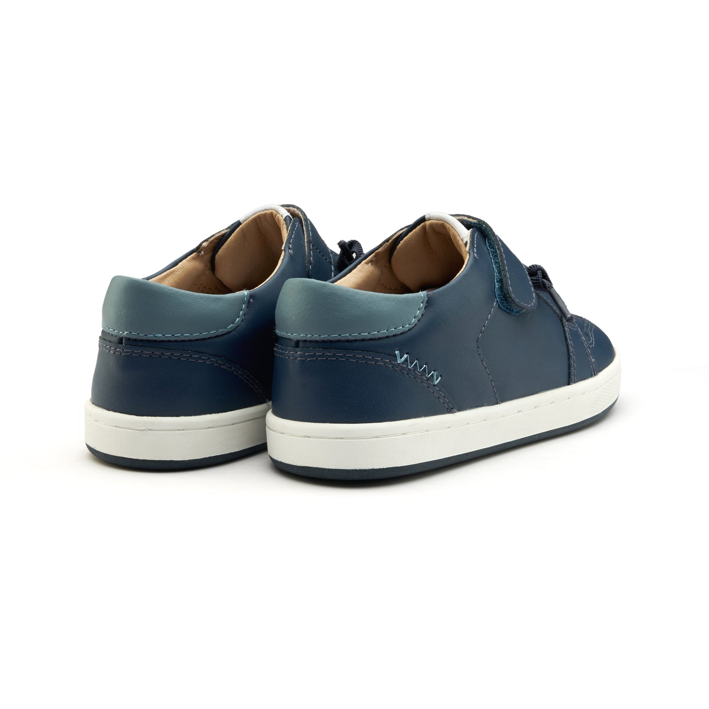 Old Soles 1059 City Trainer kids leather sneaker in Denim and Denim and Indigo with sporty detail