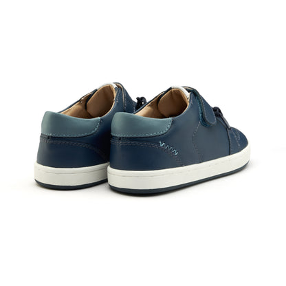 Old Soles 1059 City Trainer kids leather sneaker in Denim and Denim and Indigo with sporty detail