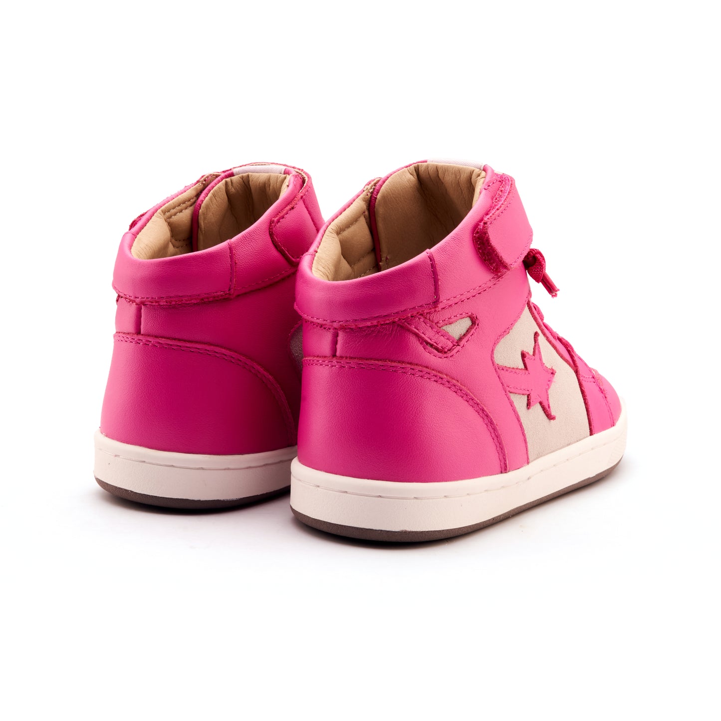 Old Soles 1061 Galactica kids leather sneaker in Candy and Light Grey Suede with sporty detail