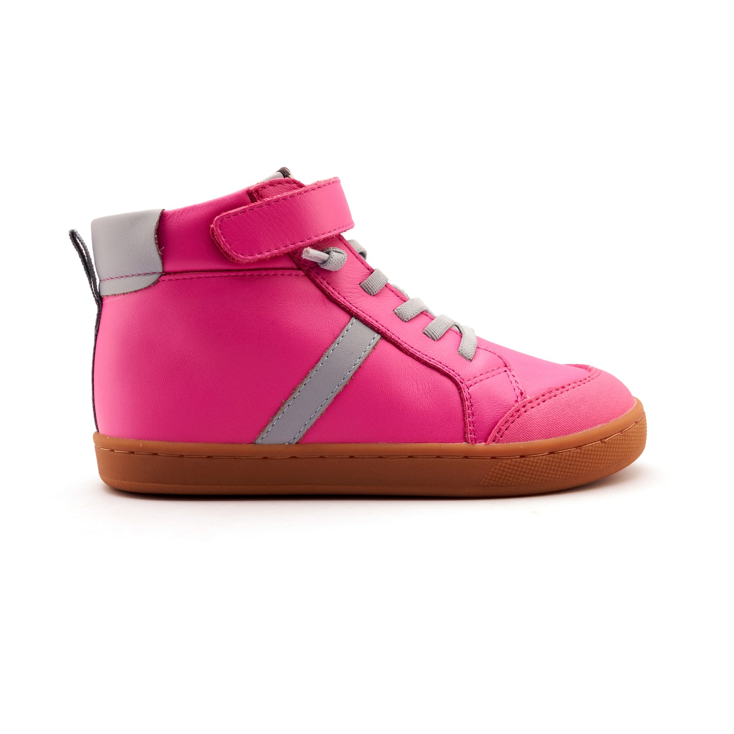 Old Soles 1067 Urban Roadway kids leather sneaker in Rosy and Dusty Blue with sporty detail