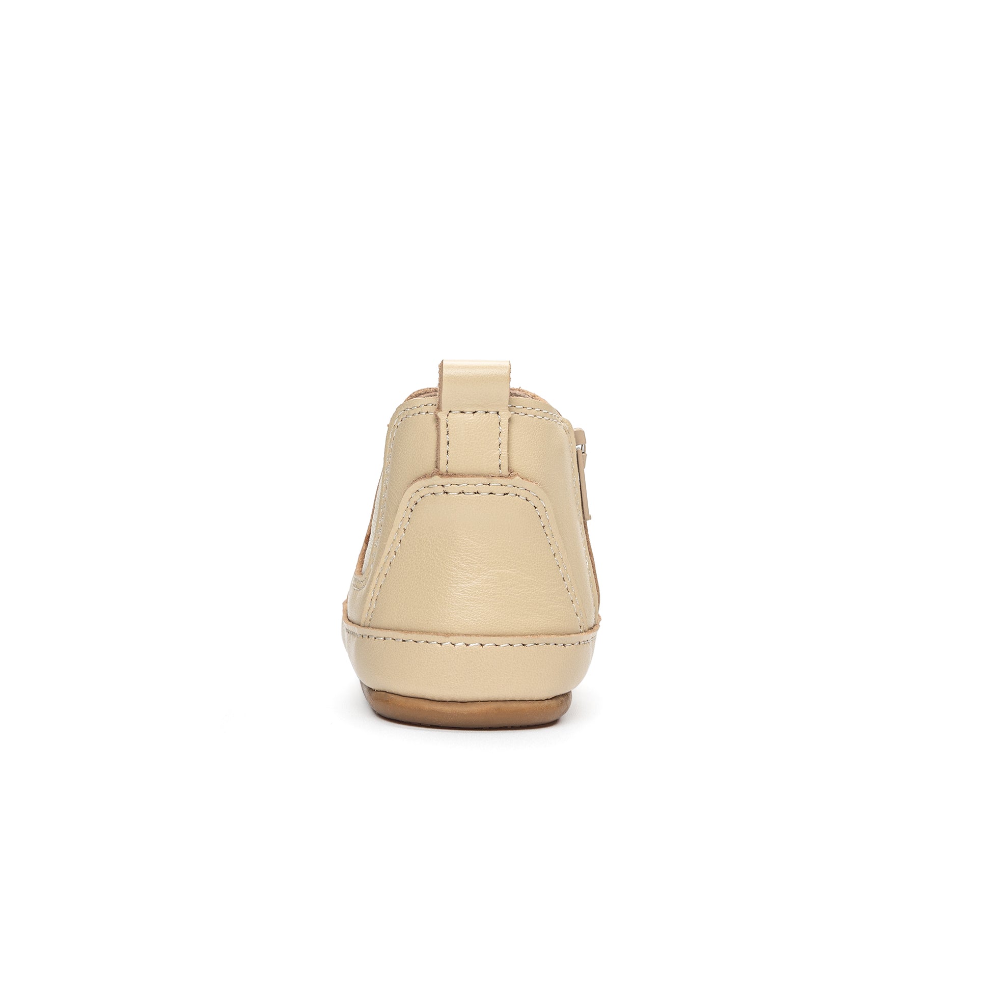 Old Soles 188R Bambini Local baby leather shoe in Cream with classic detail