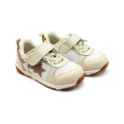 Old Soles 2119 Sport Star kids leather sneaker in Sporco and Tan and Taupe with star detail