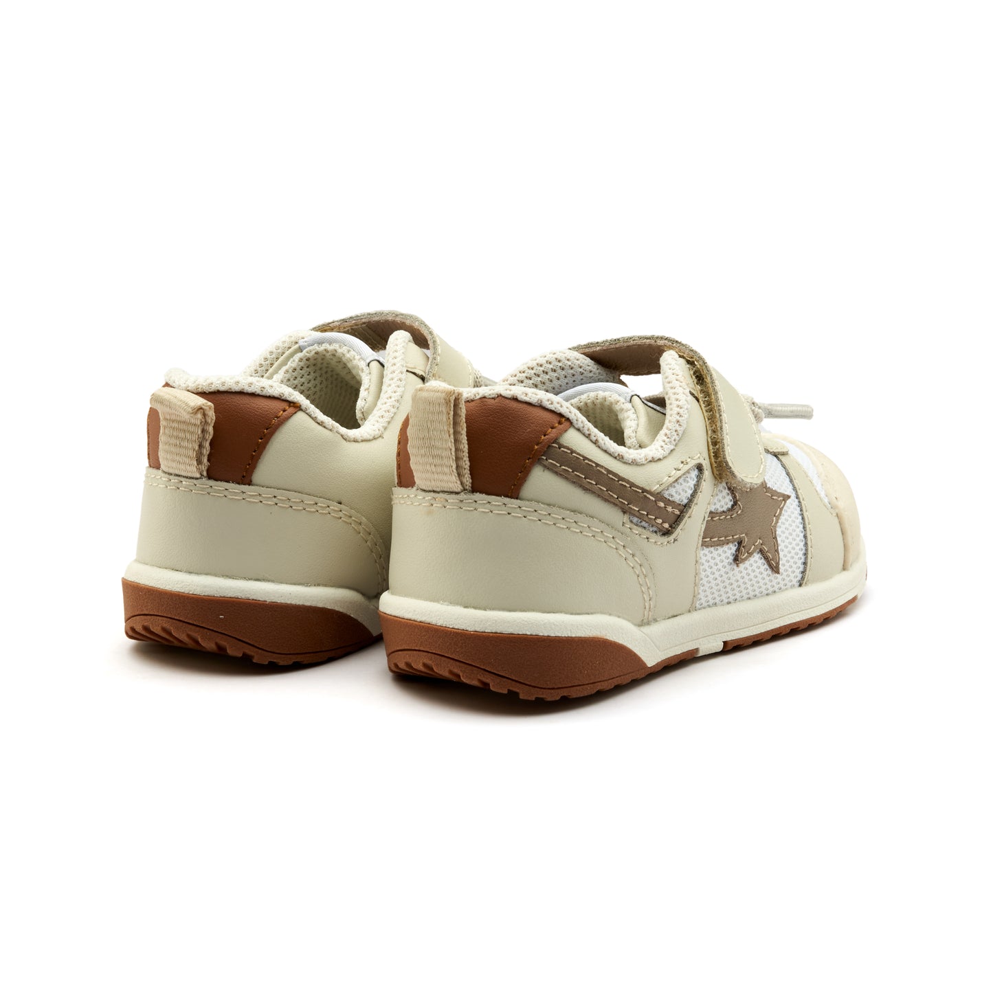 Old Soles 2119 Sport Star kids leather sneaker in Sporco and Tan and Taupe with star detail