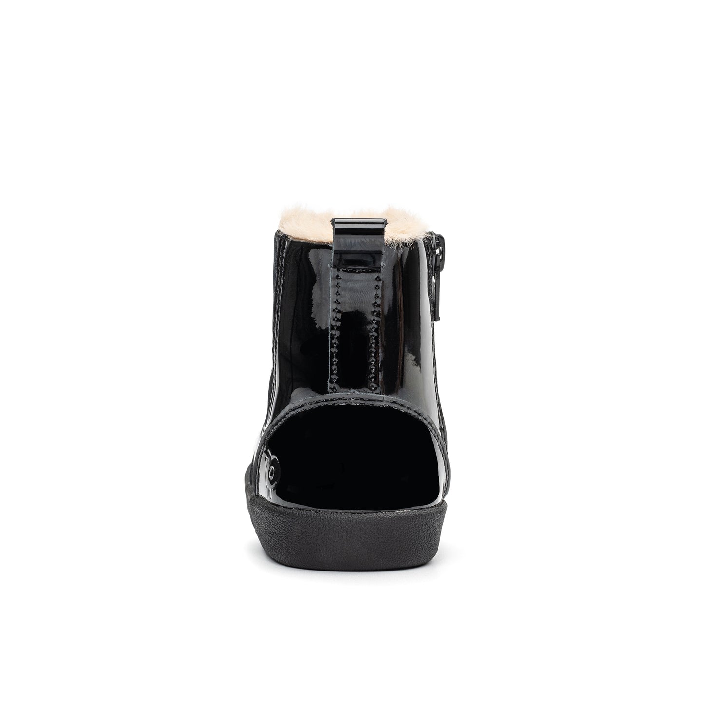 Old Soles 315 Rider Boot kids leather boot in Black Patent with classic detail