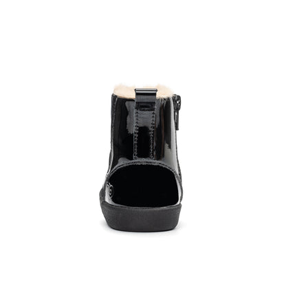 Old Soles 315 Rider Boot kids leather boot in Black Patent with classic detail