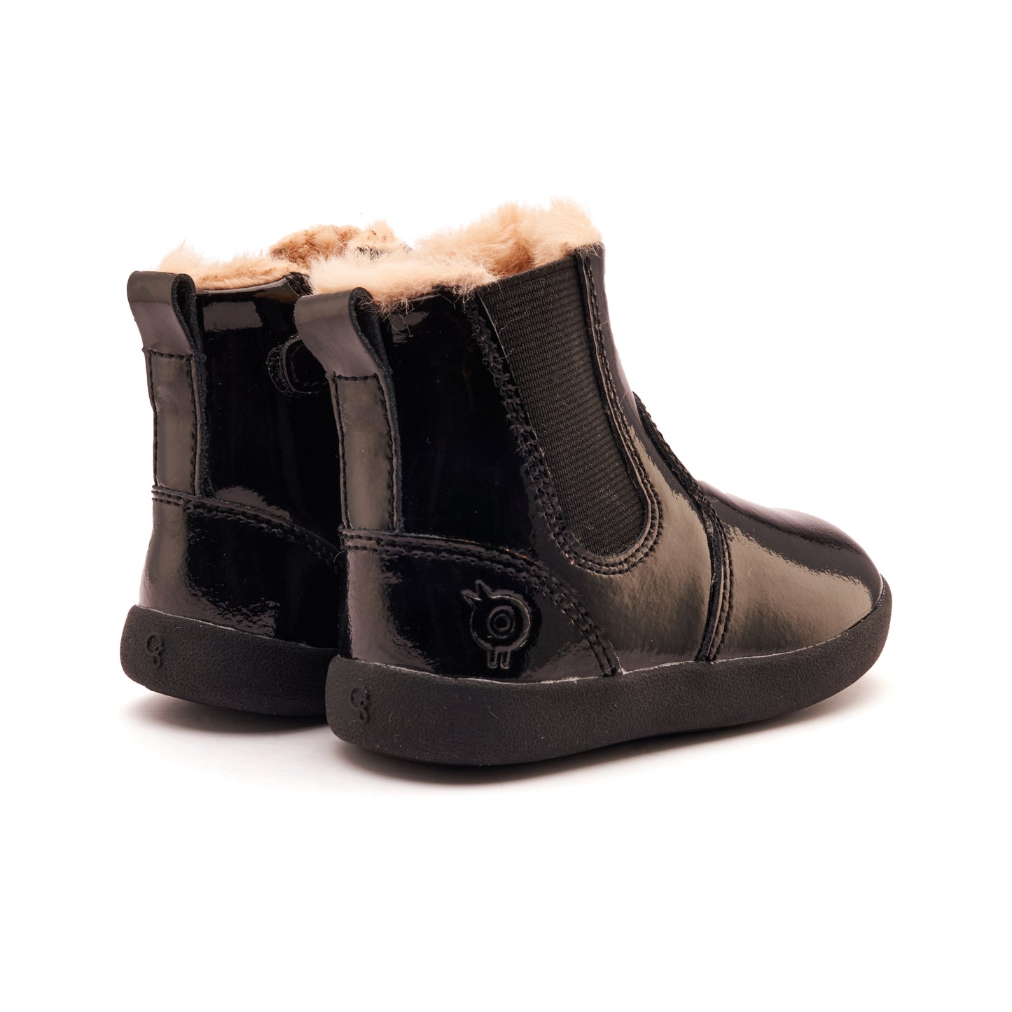 Old Soles 315 Rider Boot kids leather boot in Black Patent with classic detail