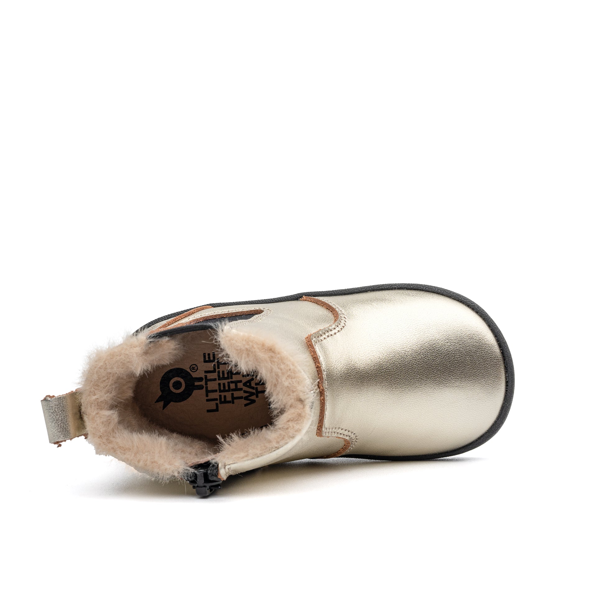 Old Soles 315 Rider Boot kids leather boot in Gold with classic detail