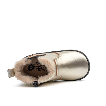 Old Soles 315 Rider Boot kids leather boot in Gold with classic detail