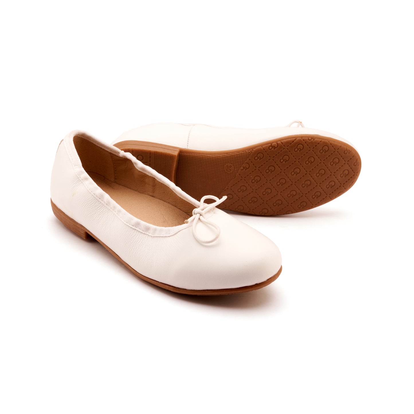 Old Soles 400 Brule Shoe kids leather shoe in Snow with classic detail