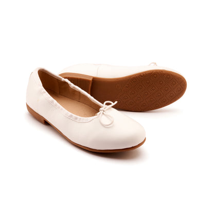 Old Soles 400 Brule Shoe kids leather shoe in Snow with classic detail