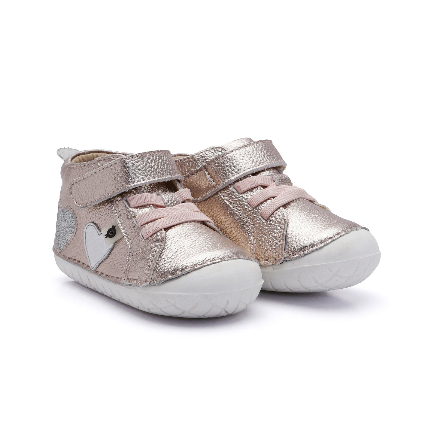 Old Soles 4097 Harper Pave baby leather shoe in Metal Lychee and Silver and Glam Argent