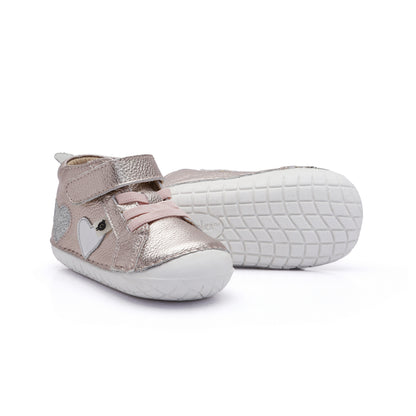 Old Soles 4097 Harper Pave baby leather shoe in Metal Lychee and Silver and Glam Argent