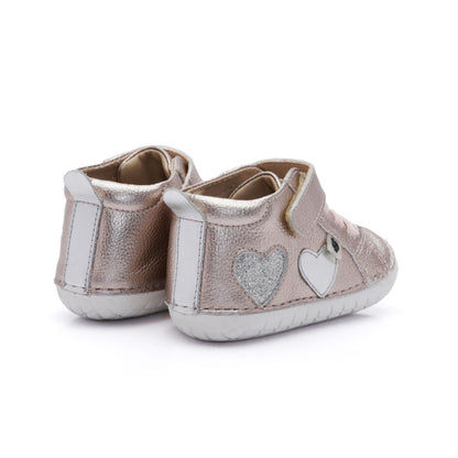 Old Soles 4097 Harper Pave baby leather shoe in Metal Lychee and Silver and Glam Argent