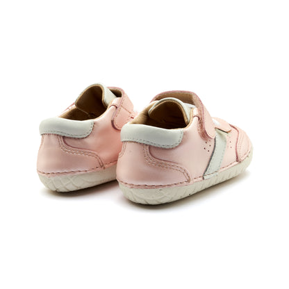 Old Soles 4100 Roady Pave kids leather sneaker in Nacardo Dalia and Snow with pave detail