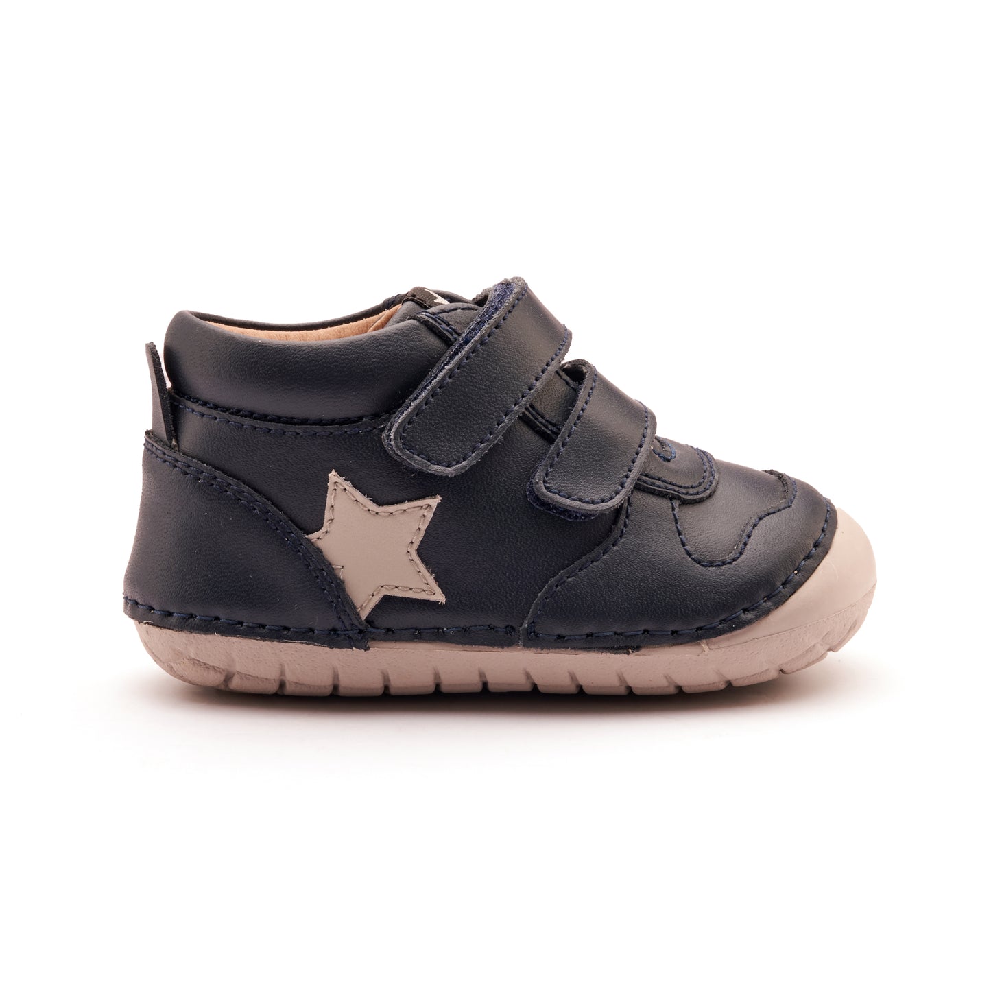 Old Soles 4110 Team Pave kids leather shoe in Navy and Gris with pave detail