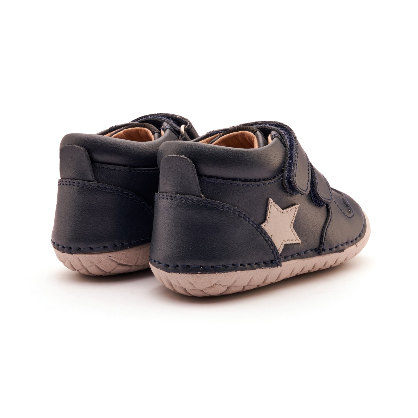 Old Soles 4110 Team Pave kids leather shoe in Navy and Gris with pave detail