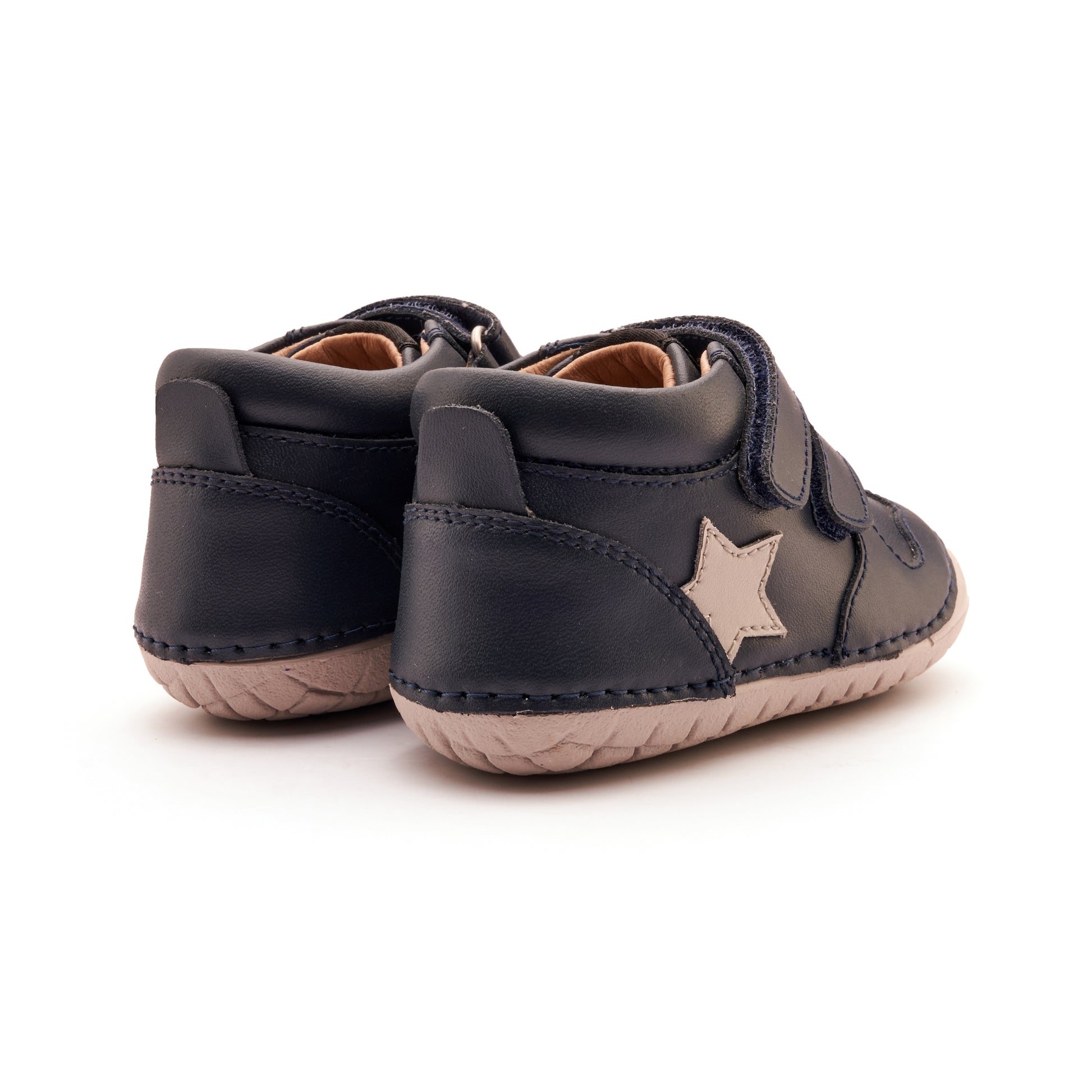 Old Soles 4110 Team Pave kids leather shoe in Navy and Gris with pave detail