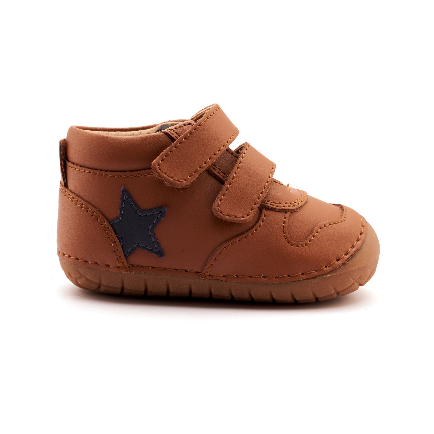 Old Soles 4110 Team Pave kids leather shoe in Tan and Navy with pave detail