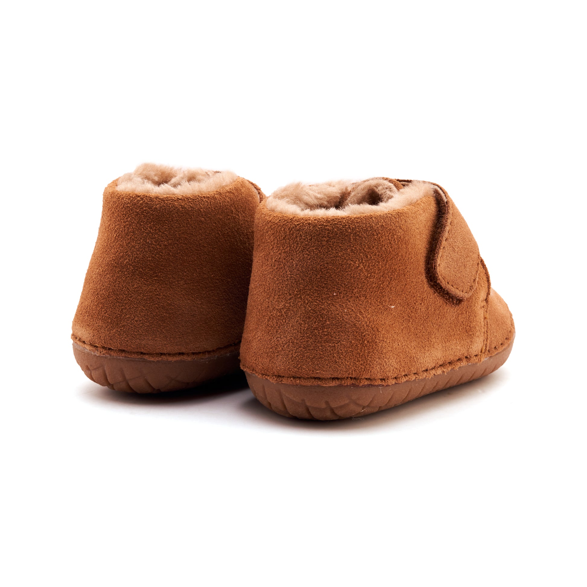 Old Soles 4124 Shloofy Pave kids leather shoe in Tan Suede with soft sole detail