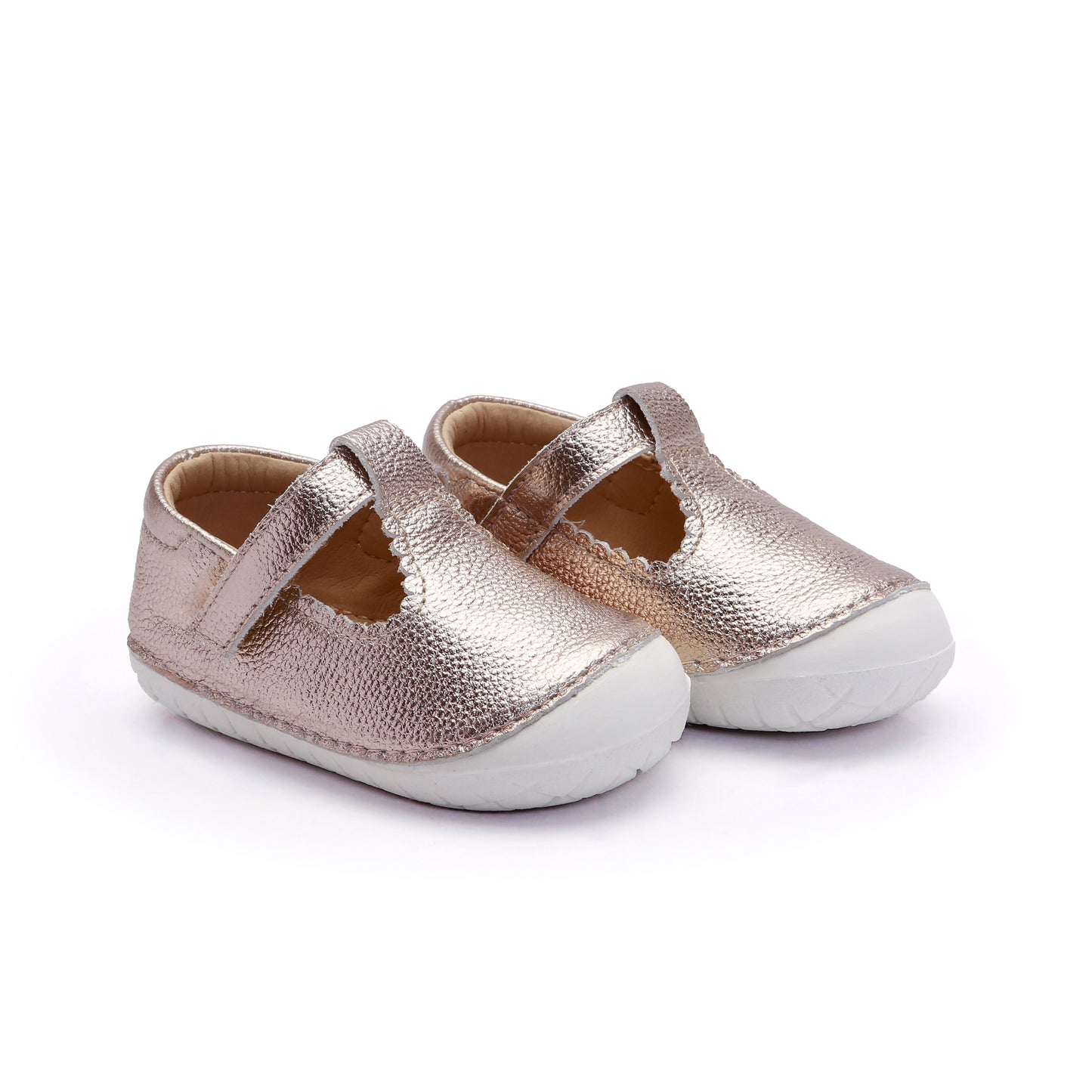 Old Soles 4125 Pave Classic-T kids leather shoe in Metal Lychee with pave detail