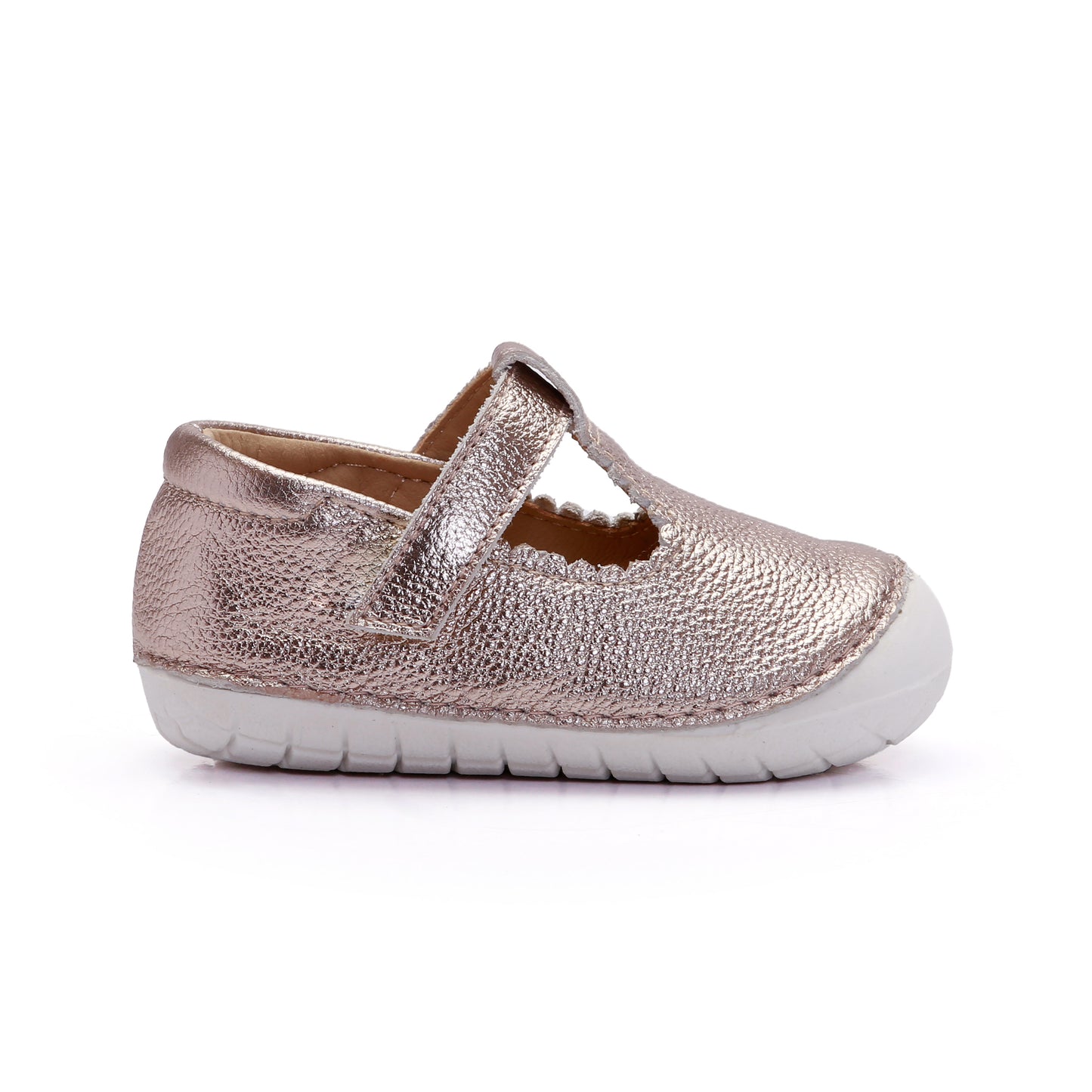 Old Soles 4125 Pave Classic-T kids leather shoe in Metal Lychee with pave detail