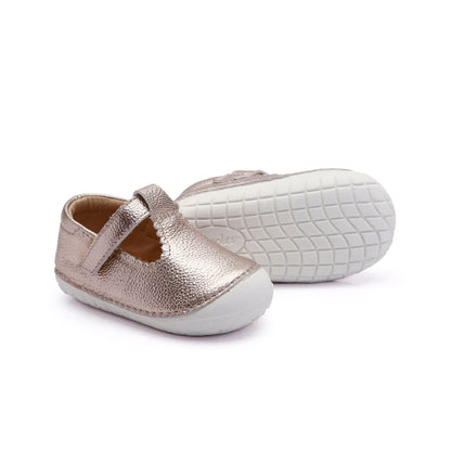Old Soles 4125 Pave Classic-T kids leather shoe in Metal Lychee with pave detail