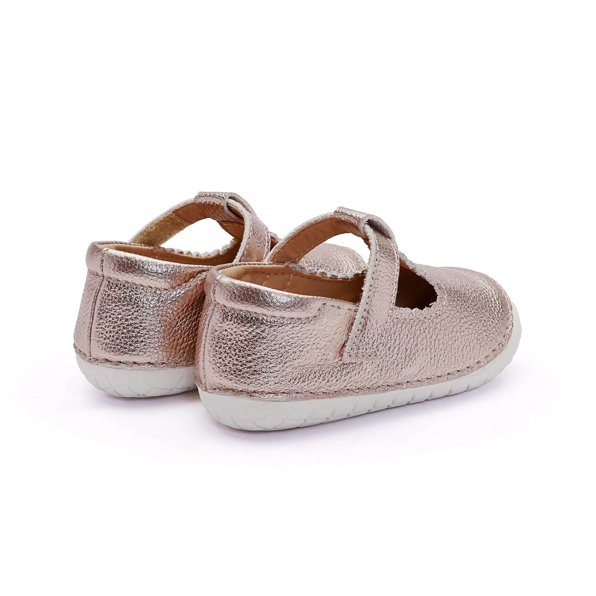 Old Soles 4125 Pave Classic-T kids leather shoe in Metal Lychee with pave detail