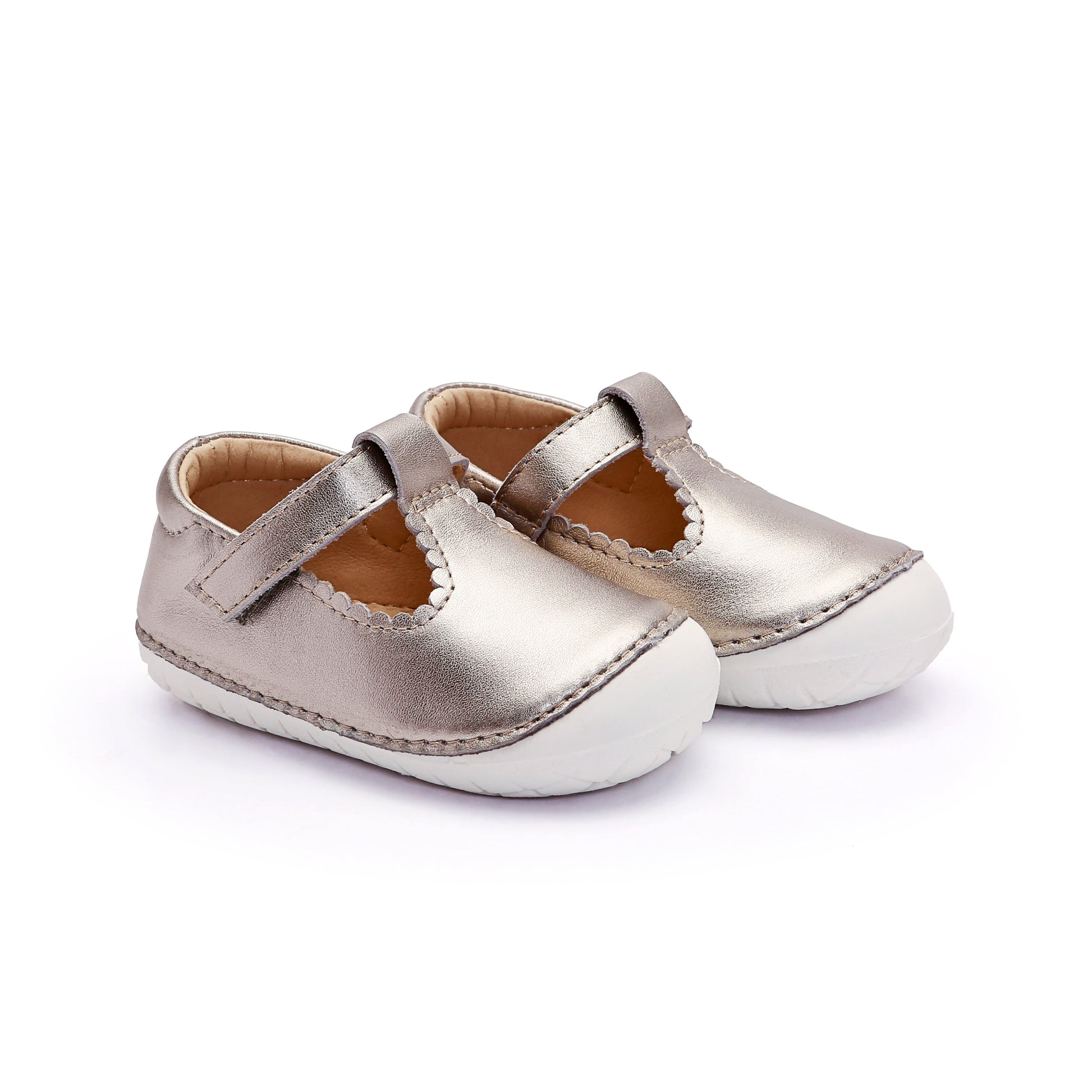 Old Soles 4125 Pave Classic-T kids leather shoe in Millet Gold with pave detail